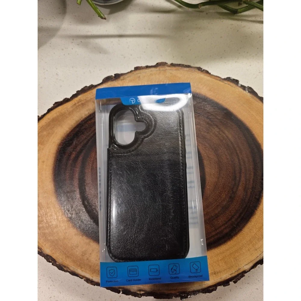 OT OneTop Phone Cover iPhone 11 Wallet Case Card Holder Black New